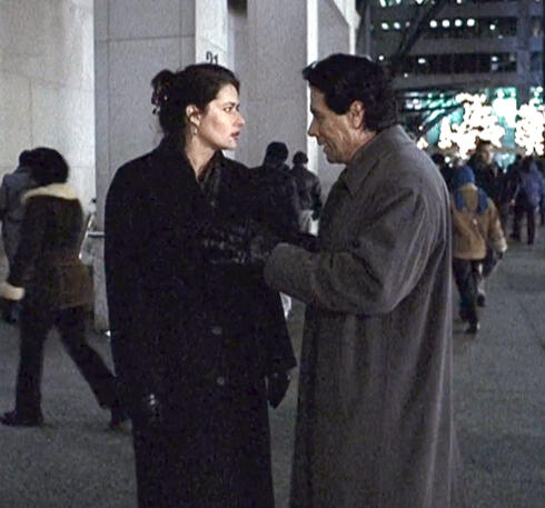 8 Lorraine Bracco and Edward James Olmos talking outside on a street in Pelham 1 2 3.