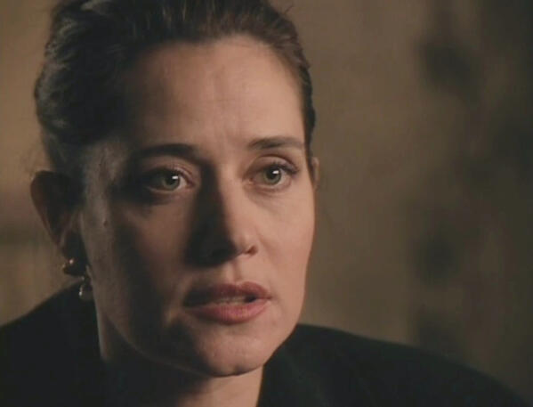 11 Serious close-up portrait of Lorraine Bracco starring as Diane Giacalone in the film Getting Gotti.