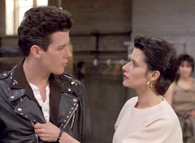 ...capiche? Lorraine Bracco as Miss Lombardo talking to Dominic played by Peter Dobson in her movie Sing.